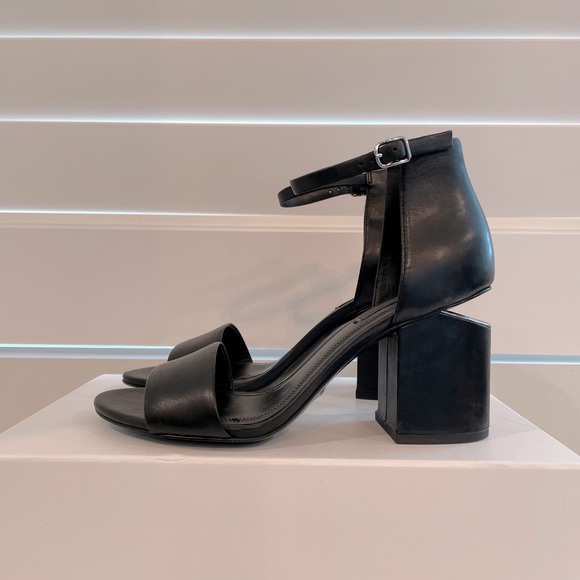 Alexander Wang Abby Ankle Strap Black Sandal - Picture 1 of 9